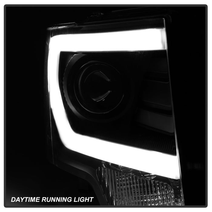 Phares de projecteur xTune Ford F150 - Barre lumineuse DRL - Noir PRO-JH-FF15009-LBDRL-BK