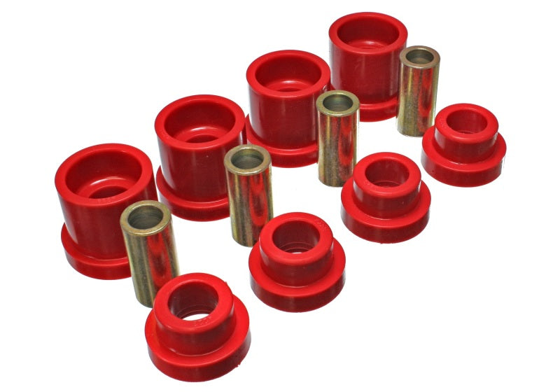 Ensemble d'inserts de sous-châssis arrière rouge Energy Suspension 95-98 Nissan 240SX (S14) (doit réutiliser toutes les pièces métalliques)