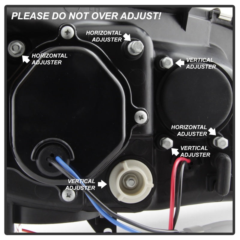 Phares de projecteur Spyder Subaru WRX 08-09 - Modèle HID uniquement - Noir PRO-YD-SWRX08-HID-LBDRL-BK