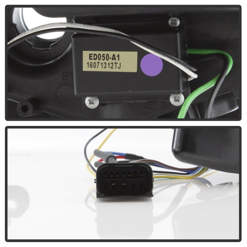 Phares Spyder Mini Cooper Countryman 11-15 - Modèle halogène uniquement - Noir PRO-YD-MCO11-DRL-BK