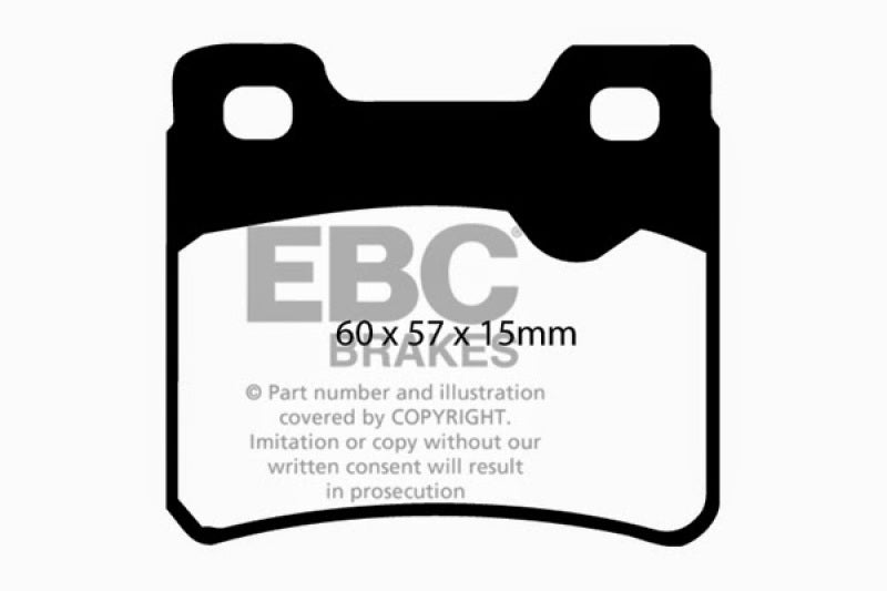 Plaquettes de frein arrière EBC 94-96 Saab 900 2.0 Turbo Yellowstuff