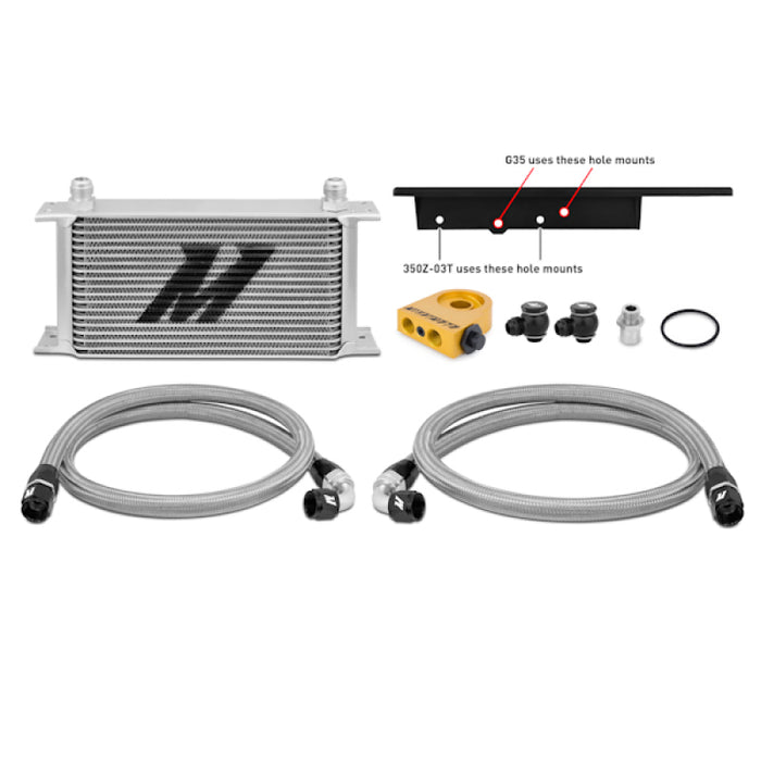 Kit de refroidisseur d'huile Mishimoto 03-09 Nissan 350Z / 03-07 Infiniti G35 (coupé uniquement) - Thermostatique