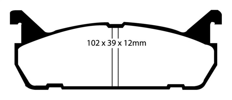 EBC 91-96 Ford Escort 1.8 Redstuff Rear Brake Pads