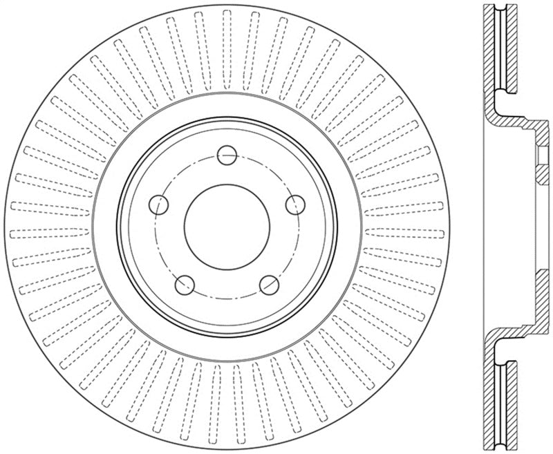 StopTech 14+ Ford Focus ST avec freins avant droit 335 mm, rotor rainuré et percé