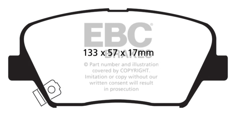 Plaquettes de frein avant EBC 12+ Hyundai Azera 3.3 Greenstuff