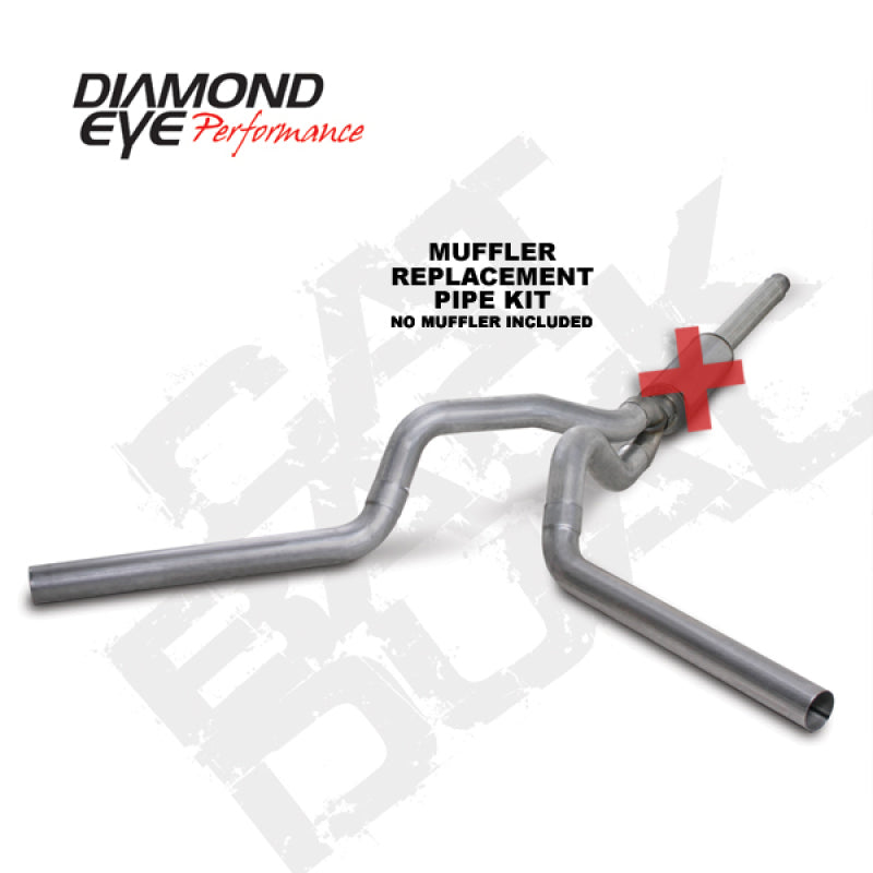 KIT Diamond Eye 4 po CB MFLR TUYAU DE RÉPARATION DOUBLE AL : 94-97 FORD 7,3 L F250/F350 PWRSTROKE