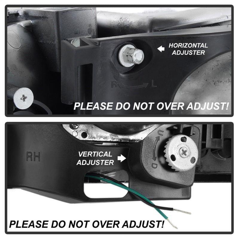 Phares de projecteur Spyder GMC Sierra 1500/2500/3500 99-06 V2 - DRL - Noir PRO-YD-CDE00V2-LB-BK