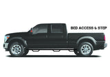 N-Fab Podium LG 15.5-17 Dodge Ram 1500 Quad Cab 6.4ft Standard Bed - Tex. Black - Bed Access - 3in