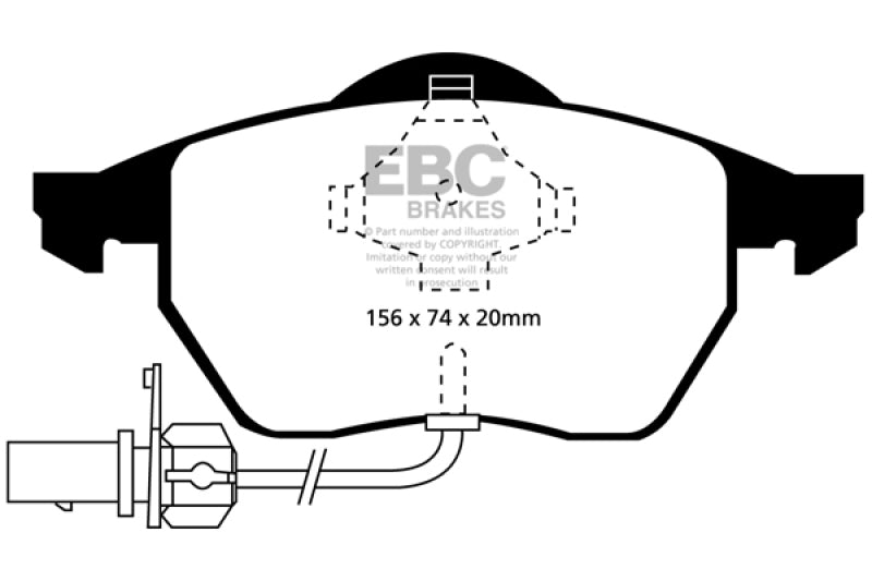 Plaquettes de frein avant EBC 99-01 Audi A4 1.8 Turbo (B5) Ultimax2