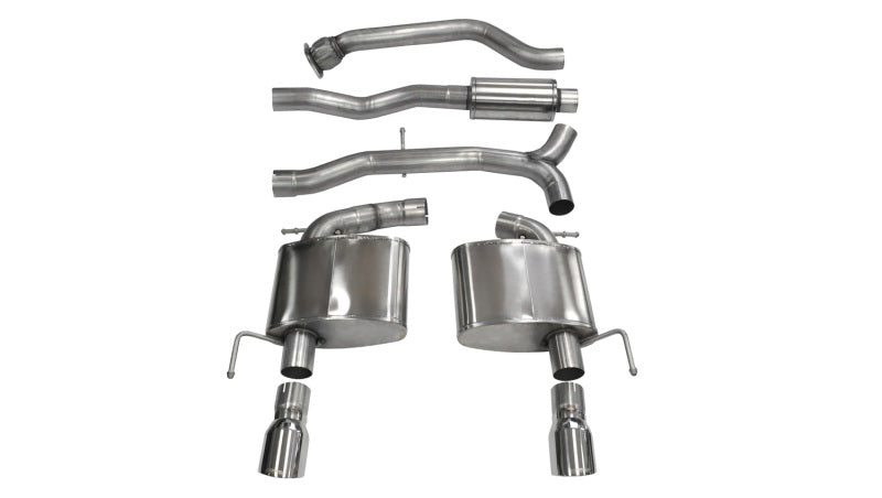 Corsa 13-14 Cadillac ATS Sedan 2.0L A/T Polished Sport Dual Rear Cat-Back Exhaust