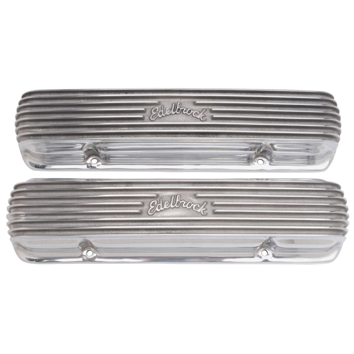 Couvercle de soupape Edelbrock Classic Series Pontiac 1962-1979 301-455 CI V8 poli