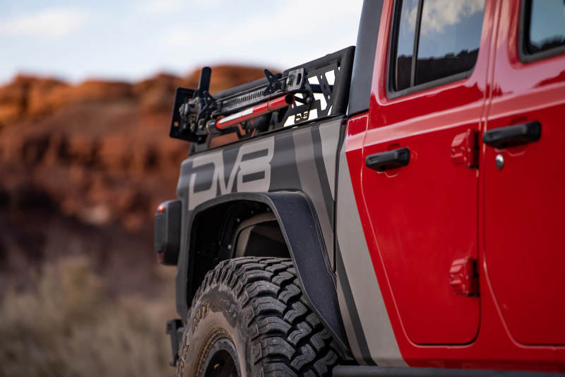 DV8 Offroad 20-22 Jeep Gladiator JT / 05-21 Toyota Tacoma Overland Bed Rack - 2pc. Adjustable