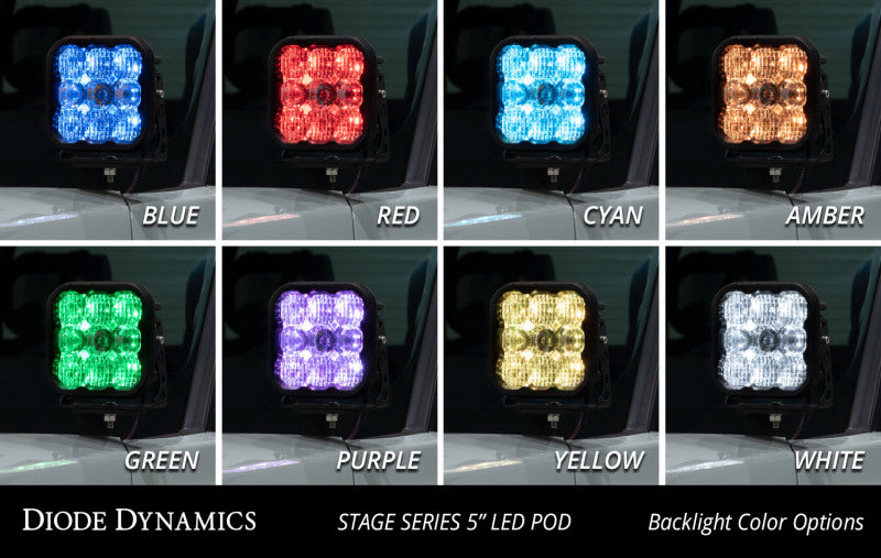 Kit de feux de fossé Diode Dynamics 2022 pour Toyota Tundra C2 Pro Stage Series - Combo blanc