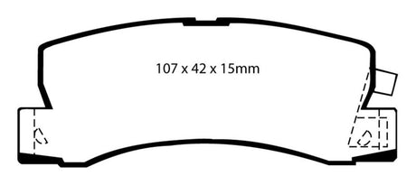 Plaquettes de frein arrière EBC Greenstuff pour Lexus RX300 3.0 2WD 99-01