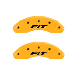MGP 4 Caliper Covers Engraved Front & Rear i-Vtec Yellow finish black ch