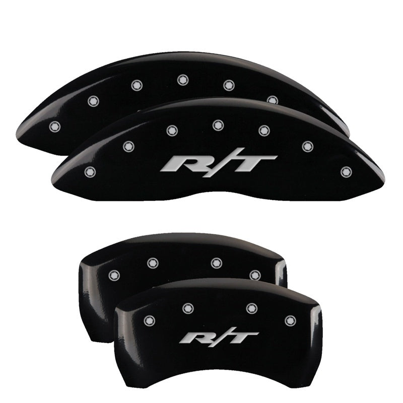 MGP 4 Caliper Covers Engraved Front & Rear With out stripes/Durango Black finish silver ch