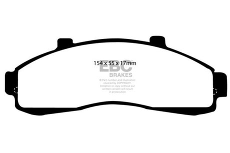 Plaquettes de frein avant EBC Greenstuff pour Ford Explorer 4.0 2WD 95-01