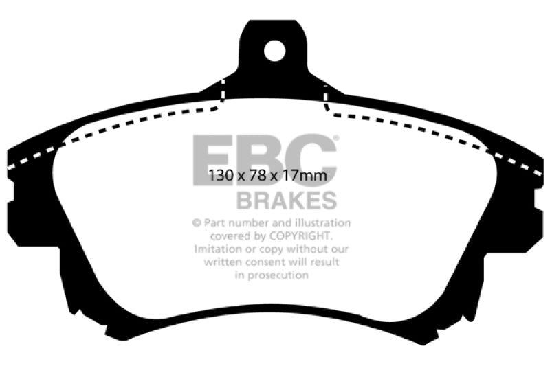 Plaquettes de frein avant EBC Yellowstuff pour Volvo S40 1.9 Turbo T4 (200 ch) 99-04