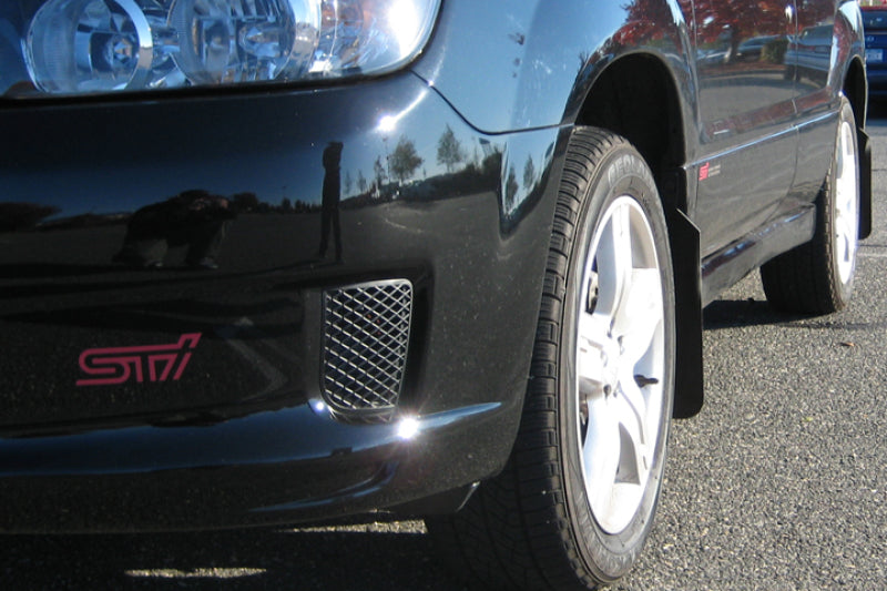 Bavette garde-boue noire basique Rally Armor 03-08 Subaru Forester avec logo noir