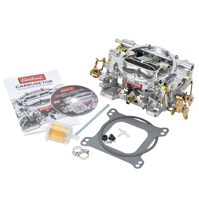 Carburateur Edelbrock Performer Series 4 corps 750 CFM starter manuel finition satinée