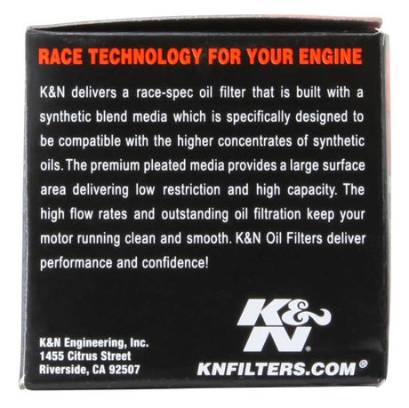 Filtre à huile K&amp;N Aprilia / MZ / BMW / MUZ 2,219 po de diamètre extérieur x 2,063 po de hauteur