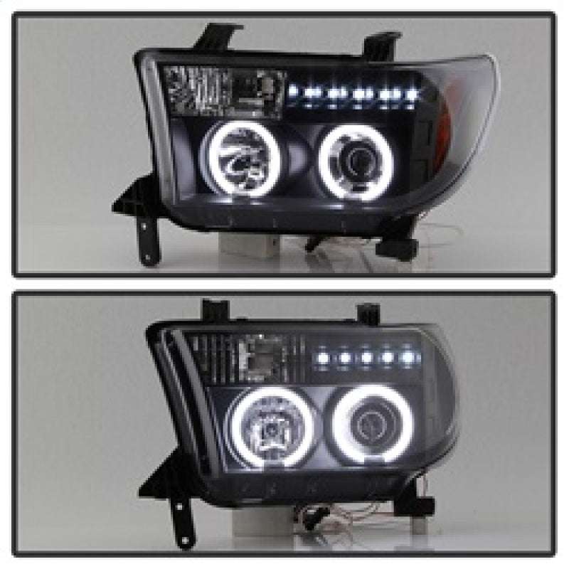 Phares de projecteur Spyder Toyota Tundra 07-13 CCFL Halo LED Blk PRO-YD-TTU07-CCFL-BK