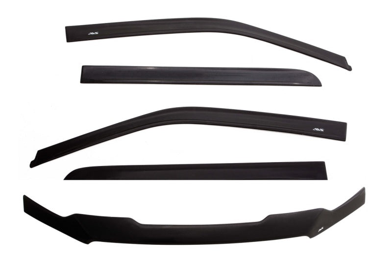 Ensemble combiné pare-vent et déflecteur Aeroskin AVS 11-16 pour Ford F-350 Super Duty Supercrew - Noir mat