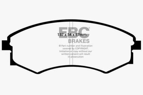 Plaquettes de frein avant EBC 92-95 Hyundai Elantra 1.6 Ultimax2