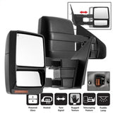 xTune Ford F150 04-06 POWER Rétroviseur télescopique chauffant à LED ambré SET MIR-FF15004S-PWH-AM-SET