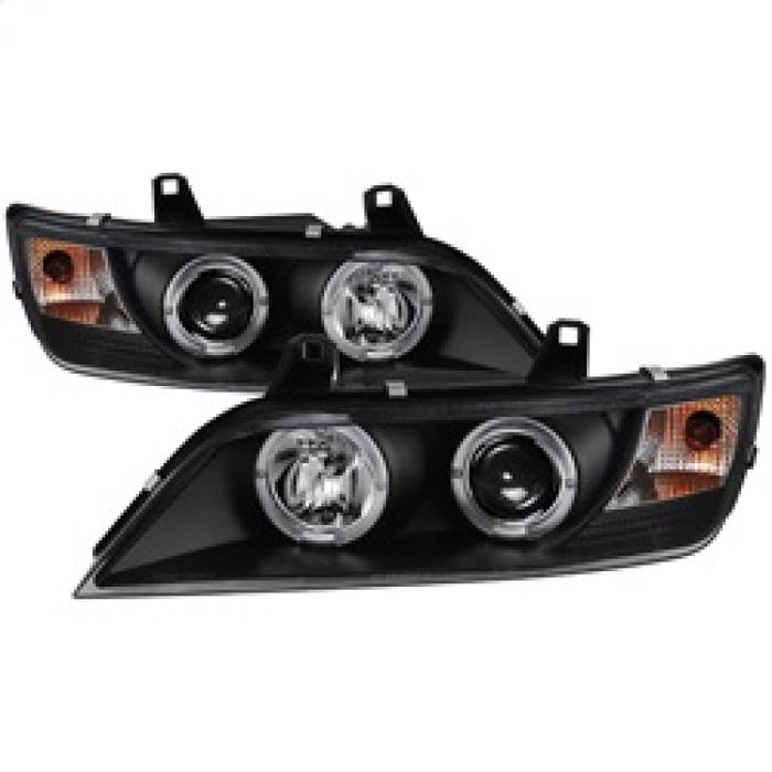 Phares de projecteur Spyder BMW Z3 96-02 LED Halo Noir Haut H1 Bas H1 PRO-YD-BMWZ396-HL-BK