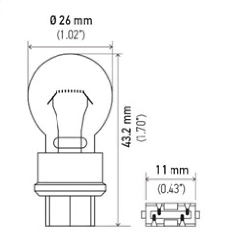 Ampoule Hella 3457 12V 29/8W W3x16q S8