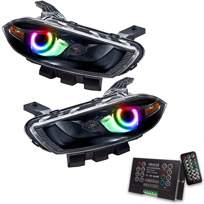 Oracle 13-14 Dodge Dart (style HID) SMD HL - Noir - ColorSHIFT avec contrôleur 2.0 VOIR LA GARANTIE