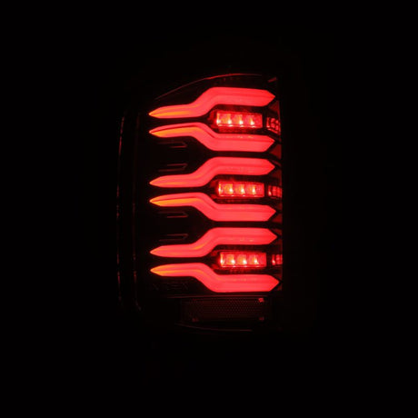 Feux arrière à LED AlphaRex 14-18 Chevy Silverado 1500 Luxx-Series Alpha-Black avec Activ Light/Seq Signal