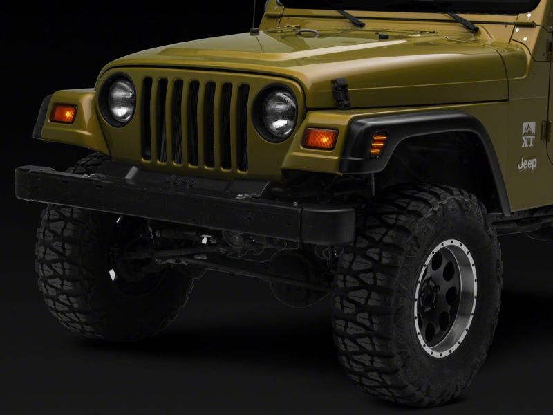 Feux de position latéraux à LED Raxiom 97-06 Jeep Wrangler TJ Axial Series - Fumés