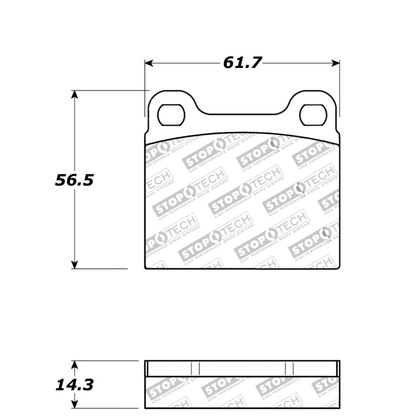 StopTech Street Touring 98-04 Volvo C70/98-00 V70 Plaquettes de frein arrière