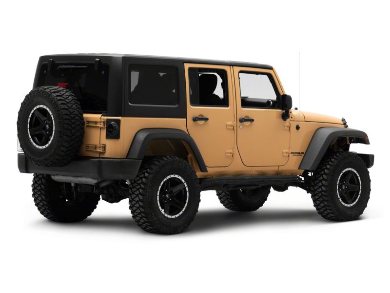 Feux arrière à LED Raxiom 07-18 Jeep Wrangler JK Axial Series Halo - Boîtier noir (lentille transparente)