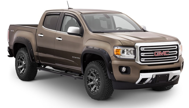 Élargisseurs de fourche Bushwacker 15-18 GMC Canyon Pocket Style 4 pièces avec plateau de 5 pieds - Noir