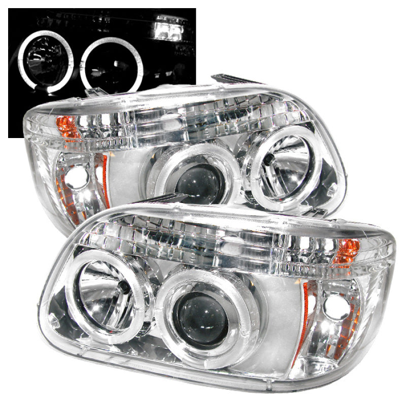Phares de projecteur Spyder Ford Explorer 95-01 1PC LED Halo Chrm PRO-YD-FEXP95-HL-1PC-C