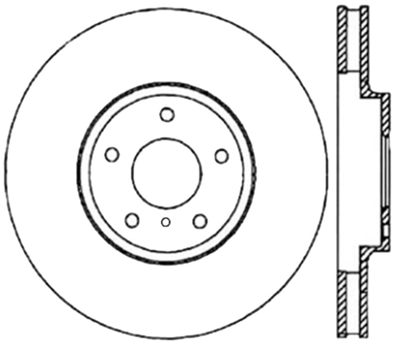 Rotor avant droit fendu et percé StopTech 06-18 Nissan Maxima SportStop Cryo