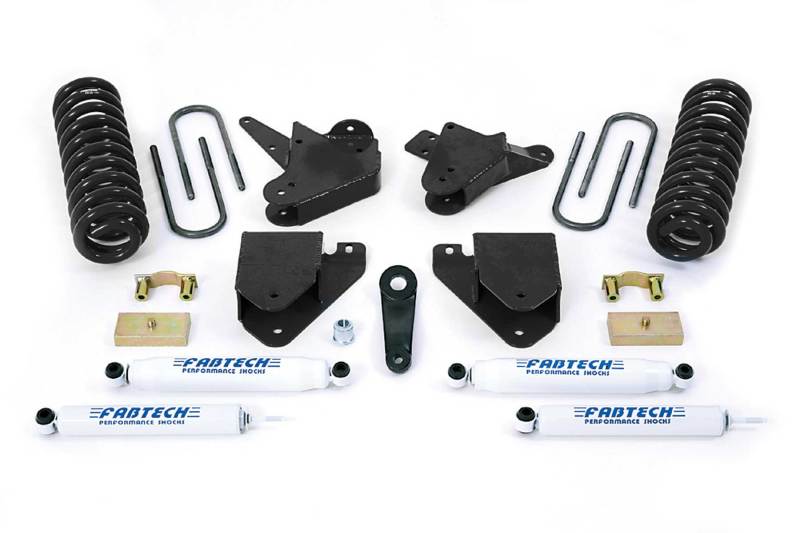 Système de base Fabtech 05-07 Ford F250 2WD V8 Gas 6in avec amortisseurs de performance