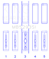 King GM 294/325/345/364CI 4.8/5.3/5.7/6.0L L20/LS1/LS2/LS4/LS6 (Size 010) Main Bearing Set