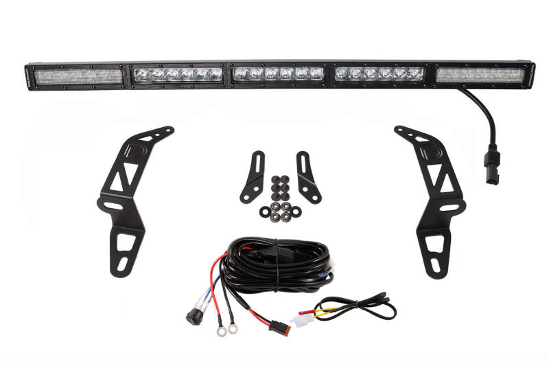 Kit de support de pare-chocs Diode Dynamics 18-21 Jeep JL Wrangler/Gladiator SS30 - Combo blanc (simple)