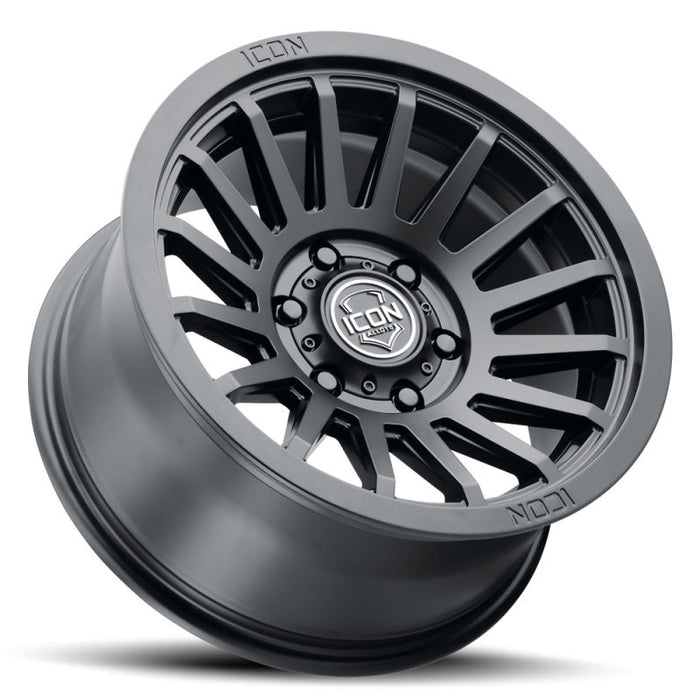 Roue ICON Recon SLX 17x8,5 5x5 BP -6 mm de déport 4,5 pouces BS 71,5 mm d'alésage noir satiné