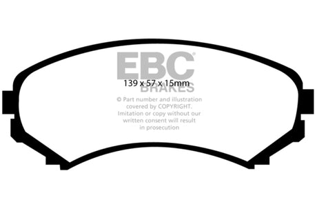 Plaquettes de frein avant EBC 02-03 Honda Passport 3.2 Greenstuff