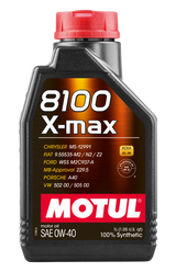 Huile moteur synthétique Motul 1L 8100 0W40 X-MAX - Porsche A40