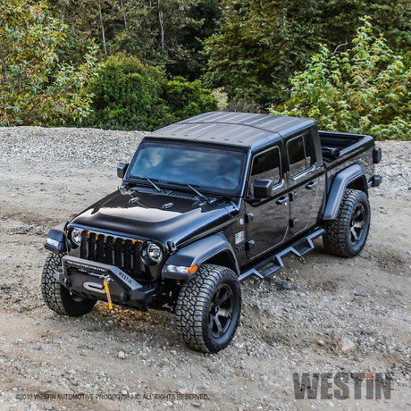 Pare-chocs avant Westin 18-19 Jeep Wrangler JL Stubby - Noir texturé
