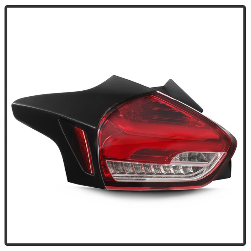 Feux arrière à LED Spyder 15-17 Ford Focus Hatch avec clignotant/marche arrière - Clr rouge (ALT-YD-FF155D-LED-RC)