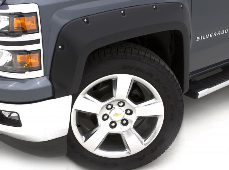 Élargisseurs d'ailes lisses de la série Elite de style RX-Rivet pour GMC Sierra 1500 14-15 de Lund - Noir (4 pièces)