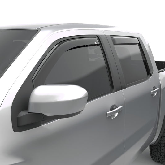 EGR 2022+ Nissan Frontier In Channel Window Visors Front/Rear Set - Dark Smoke Crew Cab