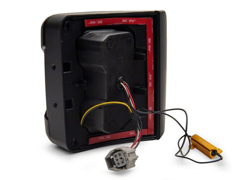 Feux arrière à LED Raxiom 07-18 Jeep Wrangler JK Axial Series Carver - Boîtier noir (lentille fumée)